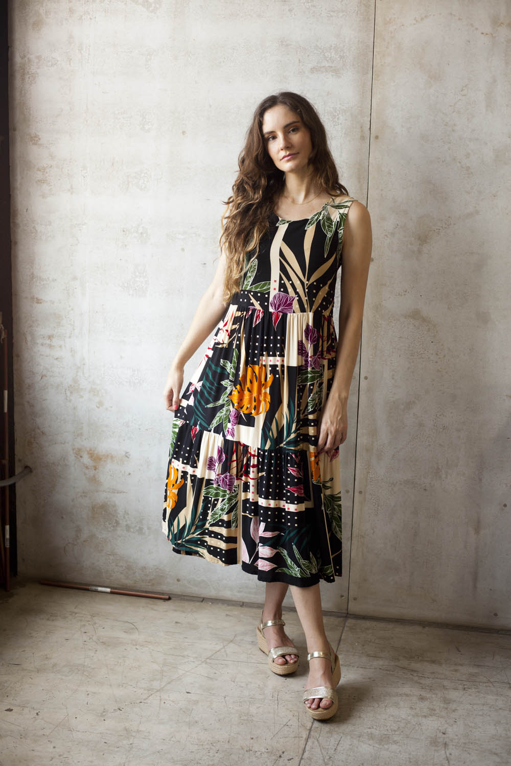 Garden Party Dress - Black Tropic Eden Gold Collection Garden Party Dress - Black Tropic Eden Gold Collection